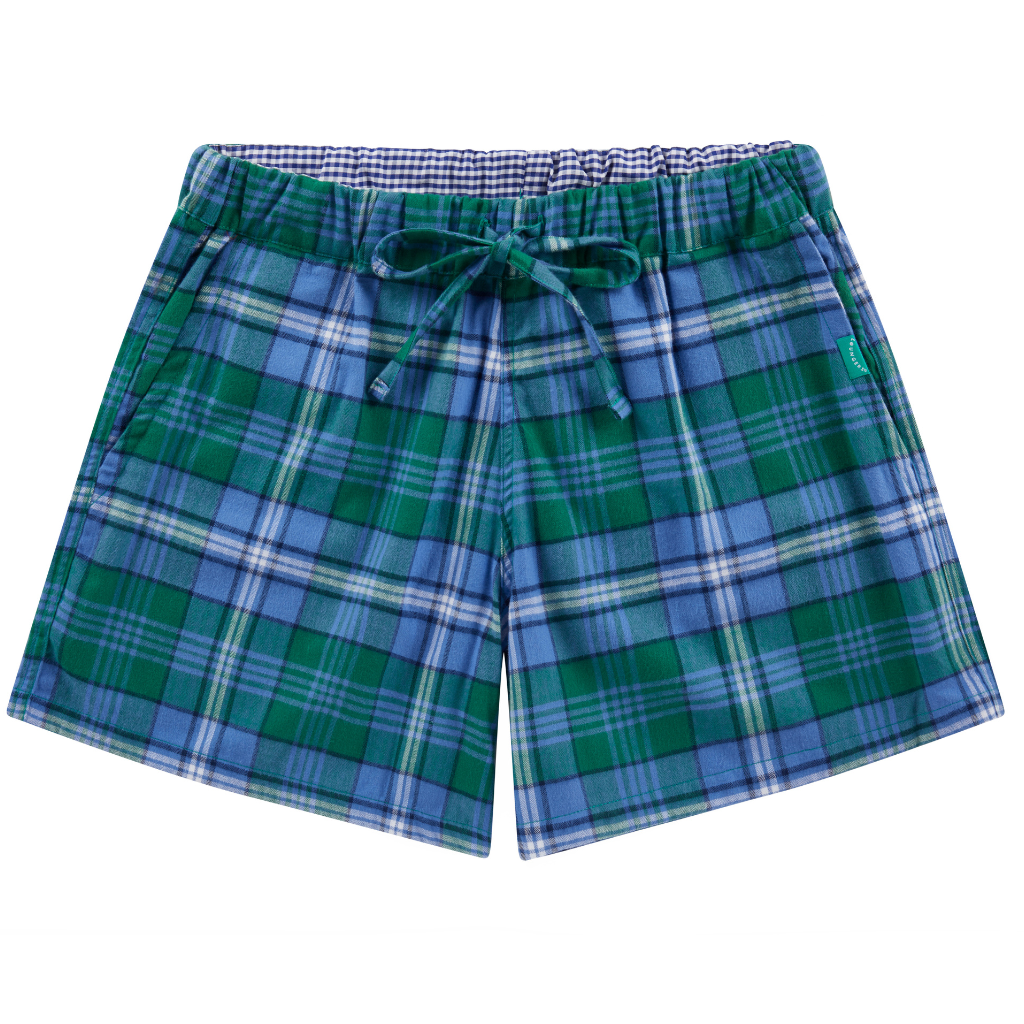 Sea Greens handspun handwoven organic cotton shorts main image 1